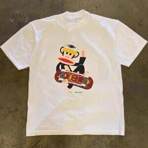 Gildan Men White T-Shirt, Paul Frank White Graphic Tee